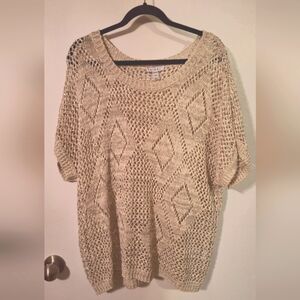 Tribal Beige Knit Sweater NWOT
